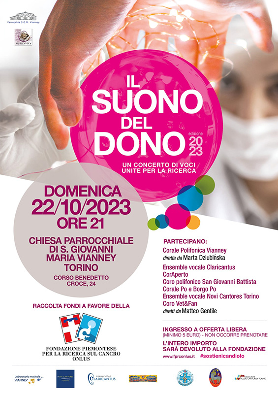 locandina del concerto IL SUONO DEL DONO 22 ottobre 2023, ore 21